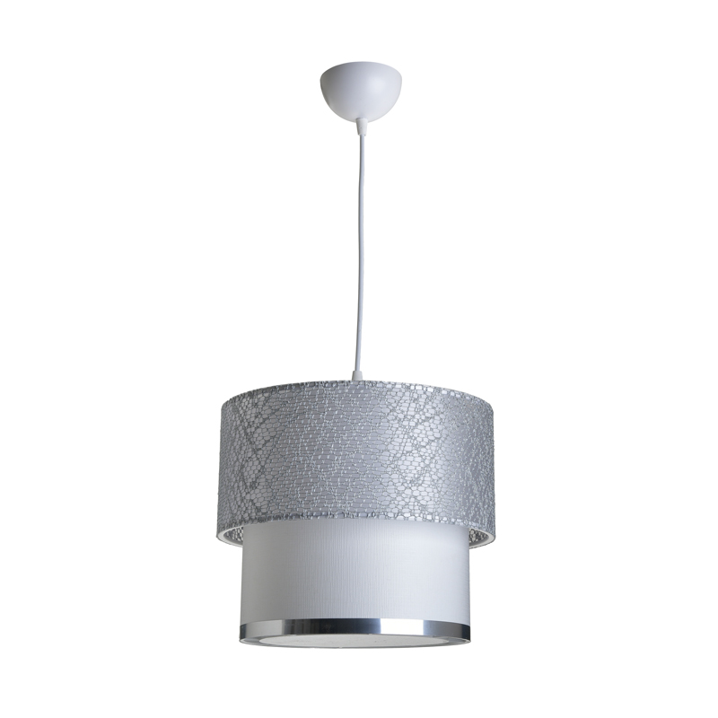 Ceiling light PWL-0963 Ε27 pakoworld silver-white D30x55cm Ceiling light PWL-0963 Ε27 pakoworld silver-white D30x55cm