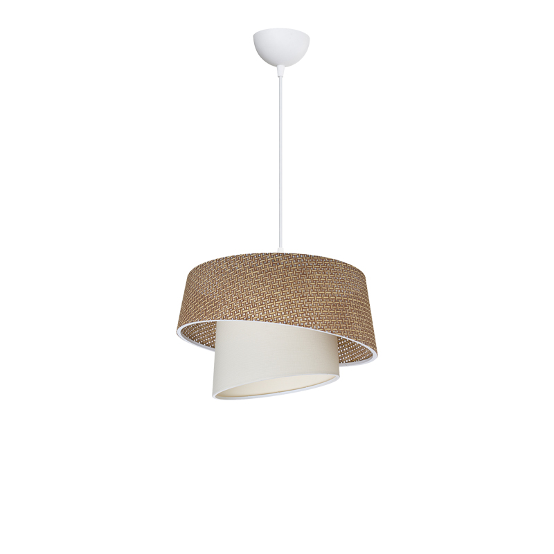 Plexi pakoworld single light ceiling lamp in brown and cream shade D34x24.5cm Plexi pakoworld single light ceiling lamp in brown and cream shade D34x24.5cm