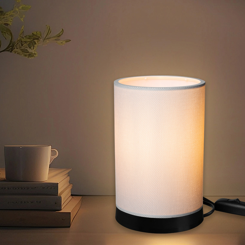 Table lamp Fana pakoworld pvc in cream shade D14x21cm Table lamp Fana pakoworld pvc in cream shade D14x21cm