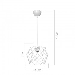 Single-light E27 ceiling lamp Teeby pakoworld metal in white shade Φ22x17cm Single-light E27 ceiling lamp Teeby pakoworld metal in white shade Φ22x17cm