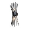 Wall lamp-wall sconce two-light Candil pakoworld E14 in black shade 17x20x45cm