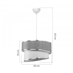 Ceiling light Loopy pakoworld Ε27 rose-white D30x18cm Ceiling light Loopy pakoworld Ε27 rose-white D30x18cm