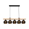 Five-light ceiling lamp Salote pakoworld E27 in brown-black shade 100x18x24cm