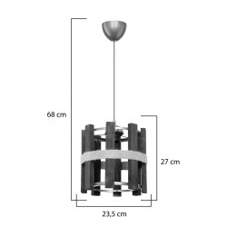 Lidya pakoworld single-light ceiling lamp E27 in brown shade Φ31.5x28cm Lidya pakoworld single-light ceiling lamp E27 in brown shade Φ31.5x28cm