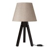 Adeck pakoworld E27 table lamp in brown-beige shade Φ25x45cm