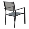 Armchair Moly pakoworld metal black textilene dark gray