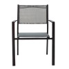Armchair Moly pakoworld metal black textilene dark gray