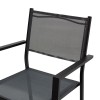 Armchair Moly pakoworld metal black textilene dark gray