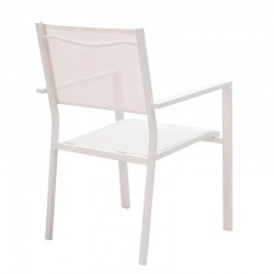 Moly pakoworld aluminum-textilene armchair white Moly pakoworld aluminum-textilene armchair white