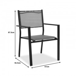 Moly pakoworld aluminum-textilene armchair white Moly pakoworld aluminum-textilene armchair white