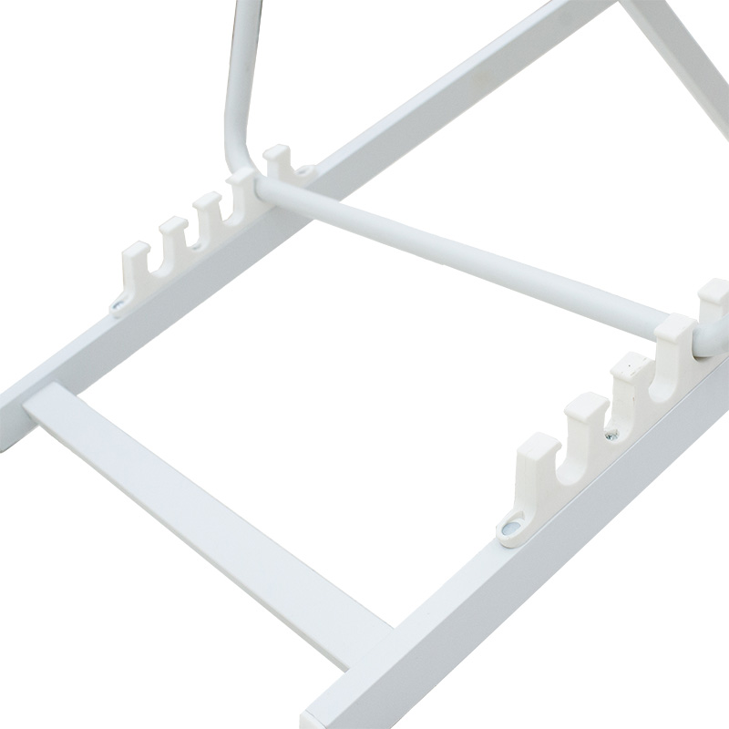 Professional chaise longue Corte pakoworld beech alouminum white-beige textilene fabric