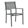 Armchair Moly pakoworld anthracite aluminum-textilene 61x56.5x87.5cm