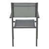 Armchair Moly pakoworld anthracite aluminum-textilene 61x56.5x87.5cm