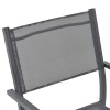 Armchair Moly pakoworld anthracite aluminum-textilene 61x56.5x87.5cm