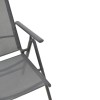 Πολυθρόνα Candor pakoworld ανθρακί μέταλλο και γκρι textilene 51.5x63.5x107εκ