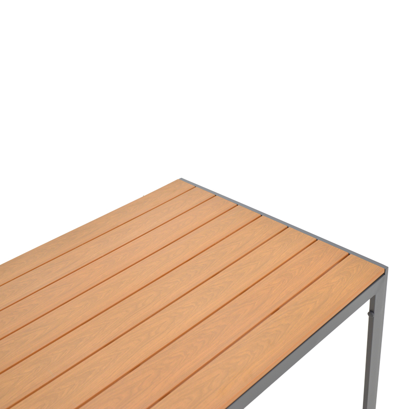 Nares table pakoworld aluminum anthracite-plywood natural 140x80x72.5cm Nares table pakoworld aluminum anthracite-plywood natural 140x80x72.5cm