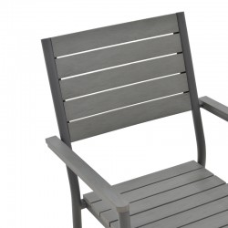 Armchair Uplift pakoworld aluminum anthracite- plywood gray 60x56.3x89cm Armchair Uplift pakoworld aluminum anthracite- plywood gray 60x56.3x89cm