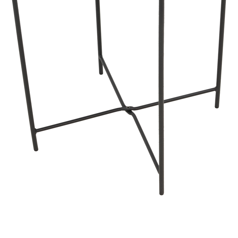 Caius pakoworld metal table in black shade D46x52cm