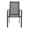 Πολυθρόνα κήπου Dashiell pakoworld αλουμίνιο μαύρο textilene μαύρο 71x58x94εκ
