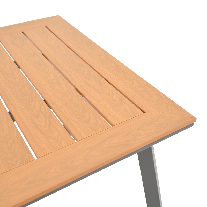 Griffith table pakoworld black aluminum and plywood in a natural shade 160x80x74cm Griffith table pakoworld black aluminum and plywood in a natural shade 160x80x74cm