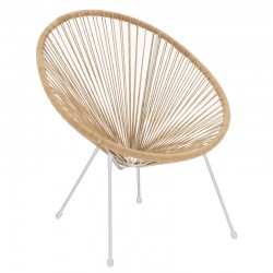 Dinning set Acapulco II pakoworld set of 3 white metal-natural rattan-glass D50X50cm Dinning set Acapulco II pakoworld set of 3 white metal-natural rattan-glass D50X50cm
