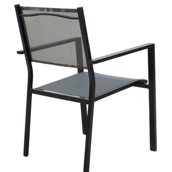 Τραπεζαρία Nares-Moly A σετ 5τεμ pakoworld ανθρακί-μαύρο αλουμίνιο και plywood σε φυσικό χρώμα 140x80x72.5εκ