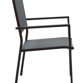 Τραπεζαρία Nares-Moly B σετ 7τεμ pakoworld ανθρακί-μαύρο αλουμίνιο και plywood σε φυσικό χρώμα 180x90x72.5εκ