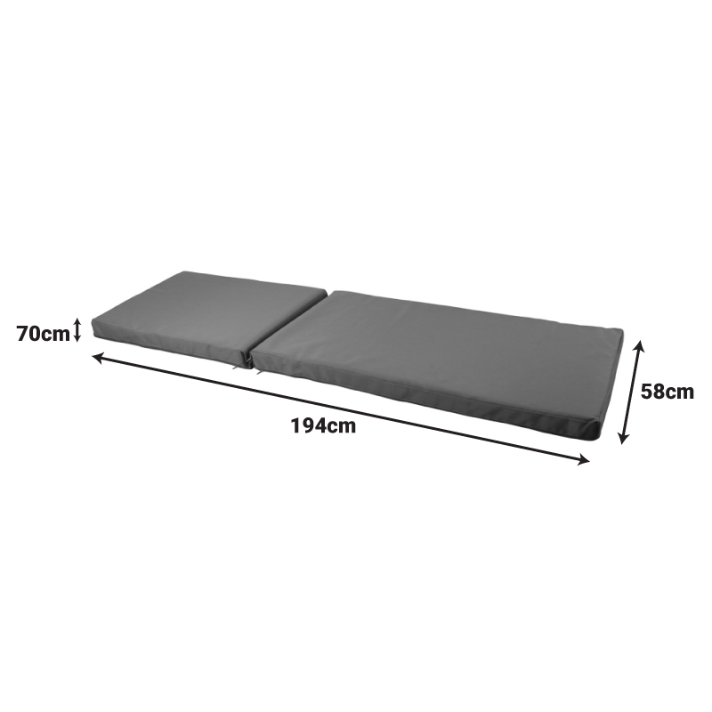 Vertian pakoworld cushion textilene in dark grey color 194x58x20cm Vertian pakoworld cushion textilene in dark grey color 194x58x20cm