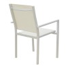 Zacreta pakoworld aluminum-textilene armchair in white color 56x61x87.5cm