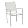 Zacreta pakoworld aluminum-textilene armchair in white color 56x61x87.5cm