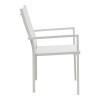 Zacreta pakoworld aluminum-textilene armchair in white color 56x61x87.5cm