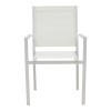 Zacreta pakoworld aluminum-textilene armchair in white color 56x61x87.5cm