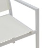 Zacreta pakoworld aluminum-textilene armchair in white color 56x61x87.5cm