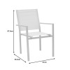Zacreta pakoworld aluminum-textilene armchair in white color 56x61x87.5cm