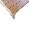 Τραπέζι Nares pakoworld αλουμίνιο cappuccino-plywood σε φυσική απόχρωση 180x90x72.5εκ