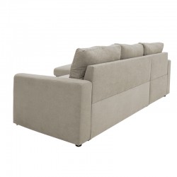 Corner sofa-bed right corner Belle pakoworld beige 236x164x88cm Corner sofa-bed right corner Belle pakoworld beige 236x164x88cm