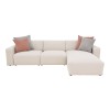 Corner reversible sofa Manimy pakoworld cream color fabric 285x186x95cm