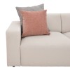 Corner reversible sofa Manimy pakoworld cream color fabric 285x186x95cm