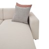 Corner reversible sofa Manimy pakoworld cream color fabric 285x186x95cm