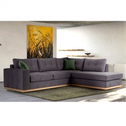 Corner sofa Boston pakoworld left corner fabric dark grey-dark green 280x225x90cm Corner sofa Boston pakoworld left corner fabric dark grey-dark green 280x225x90cm