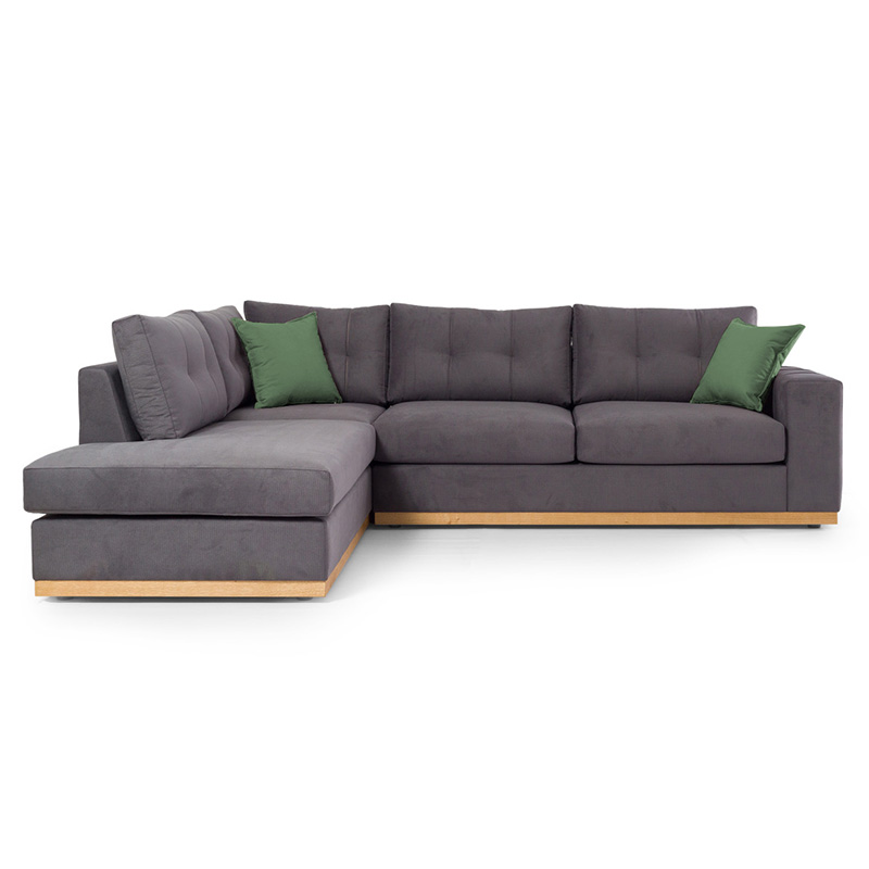Corner sofa Boston pakoworld right corner anthracite-cypress fabric 280x225x90cm Corner sofa Boston pakoworld right corner anthracite-cypress fabric 280x225x90cm