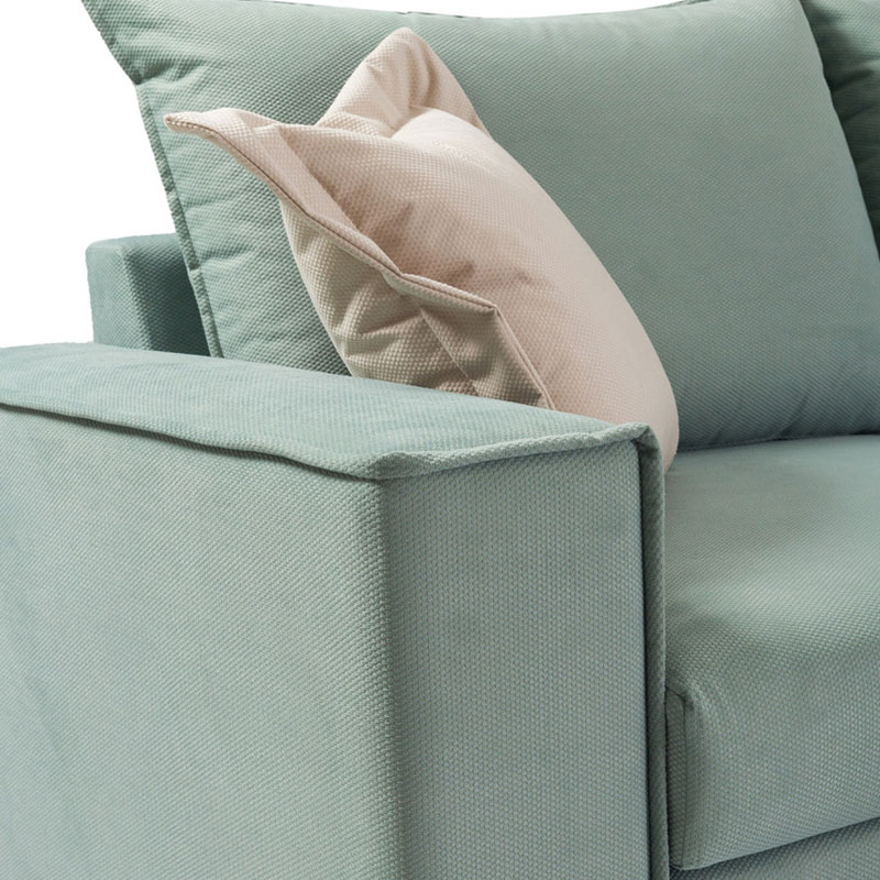 Corner sofa Boston pakoworld left corner fabric ciel-cream 290x235x95cm Corner sofa Boston pakoworld left corner fabric ciel-cream 290x235x95cm