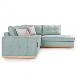 Corner sofa Boston pakoworld left corner fabric ciel-cream 280x225x90cm Corner sofa Boston pakoworld left corner fabric ciel-cream 280x225x90cm
