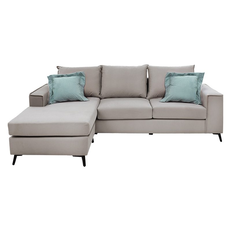 Corner sofa Fabulous pakoworld reversible fabric elephant-ciel 240x165x95cm Corner sofa Fabulous pakoworld reversible fabric elephant-ciel 240x165x95cm