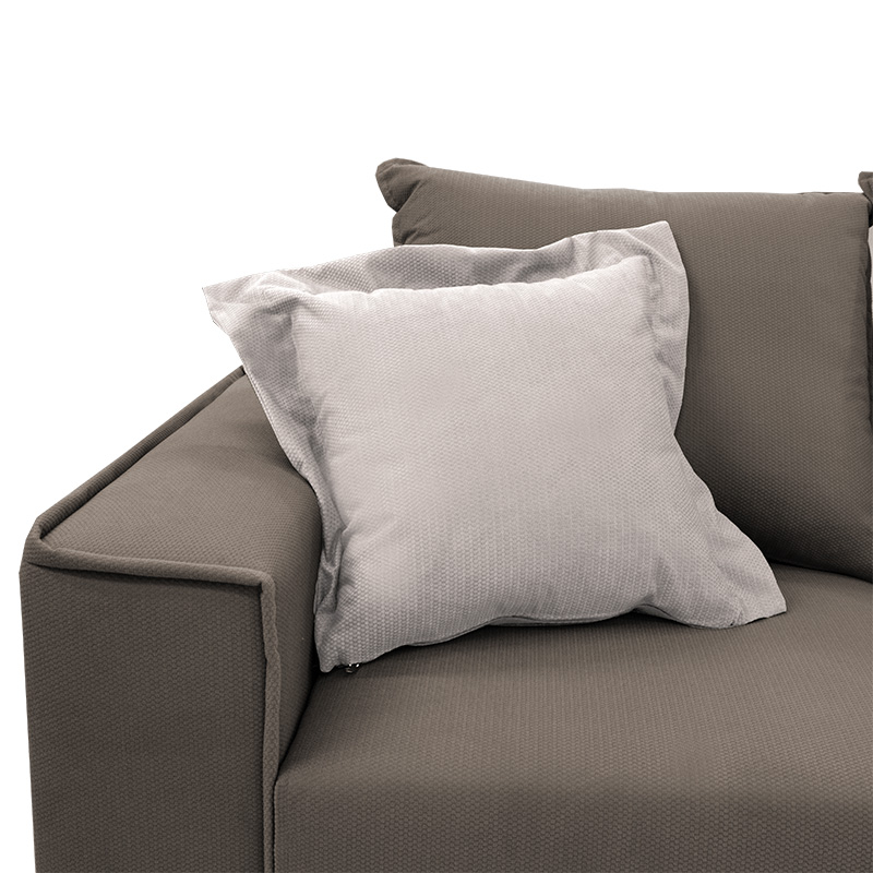 Γωνιακός καναπές Fabulous pakoworld αναστρέψιμος ύφασμα mocha-cream 240x165x95εκ