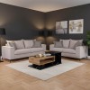 Verona living room set 2 pcs 2-3 seater cream mak01 - cushions mocha mak03