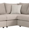 Reversible polymorphic sofa London pakoworld grey-beige fabric-light grey cushions 296x246x95cm