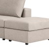 Reversible polymorphic sofa London pakoworld grey-beige fabric-light grey cushions 296x246x95cm