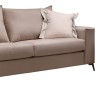 Verona pakoworld 3-seater sofa mocha fabric with cream cushions 225x93x100cm