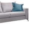 Verona pakoworld 3-seater sofa light grey fabric with blue cushions 225x93x100cm